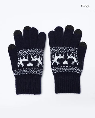 Deer print gloves (touchscreen compatible)