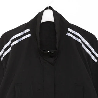 Shoulder Two-Line Cropped Zip-Up