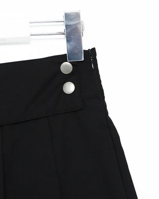 Rivet Pleated Midi Skirt