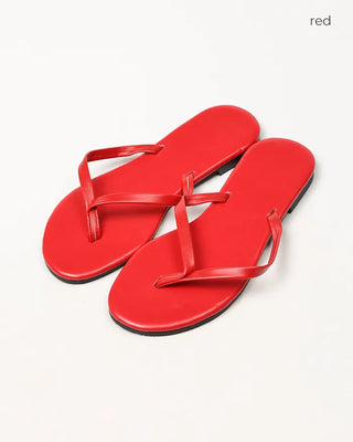 Faux leather beach sandals