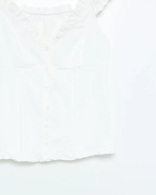 Frilled Shirring Camisole