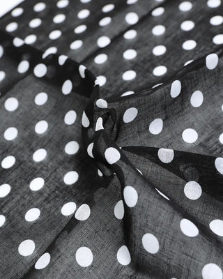Cotton polka dot scarf