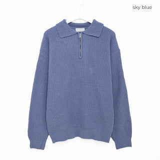 (Unisex) Color Half-Zip Knit