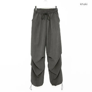 (Unisex) Knee-Pin Tuck Wide Volume Pants