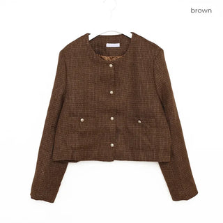 Collarless jacket