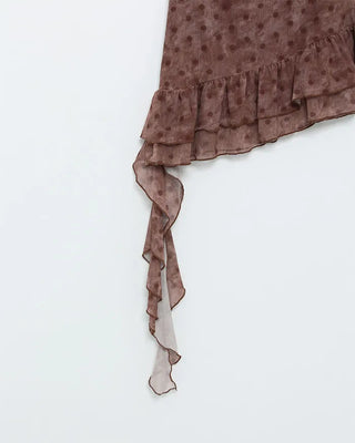 Asymmetrical polka dot camisole