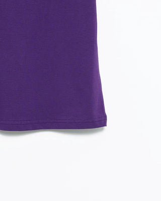 Semi-cropped short-sleeve T-shirt