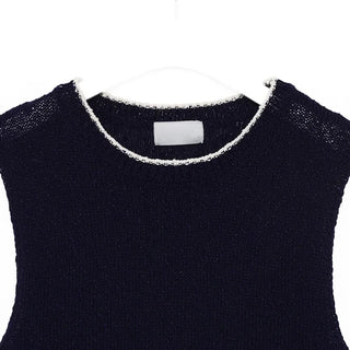 Boucle knit sleeveless top