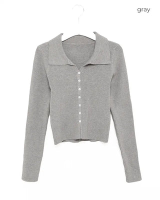 Colored Rib Cardigan