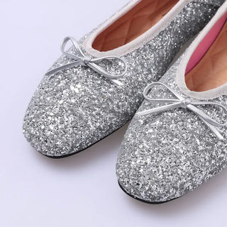 Sequin flat shoes