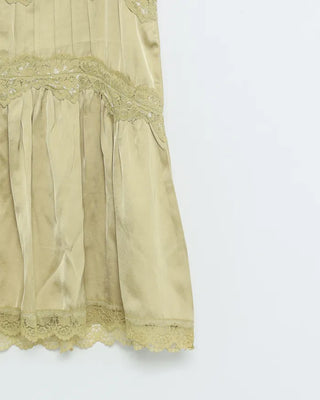 Lace V-neck mini dress