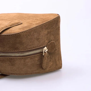 Square suede bag
