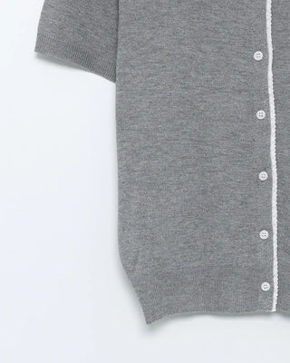 Lace Point Short Sleeve Cardigan