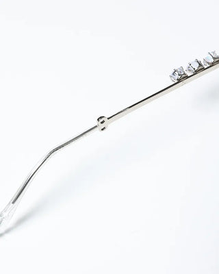 Cubic round-shaped metal frame glasses