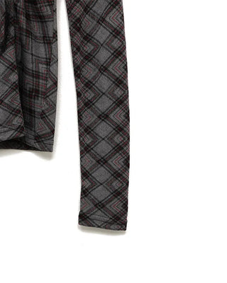 Checkered scarf T-shirt