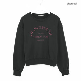 Lettering Cropped Sweatshirt