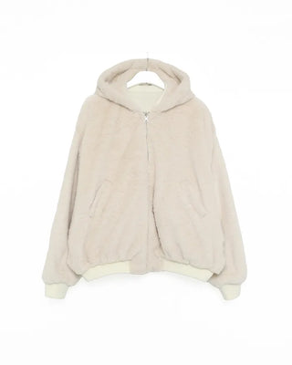Oversized fur blouson