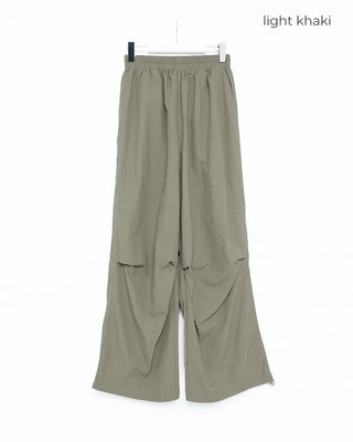 (Unisex) Nylon Parachute Wide Pants