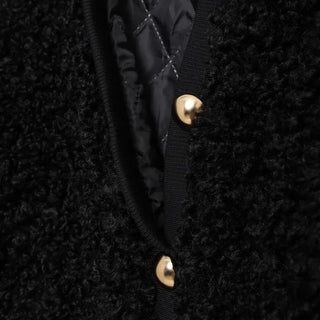 V-neck boa jacket