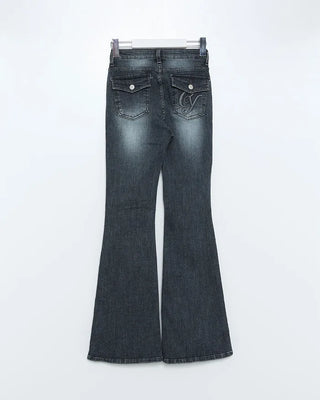 Slim bootcut denim pants