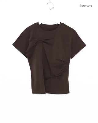 Pintuck Short-Sleeve T-Shirt