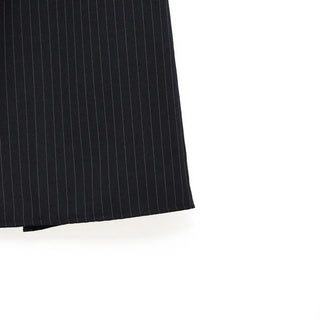 Elastic striped long skirt