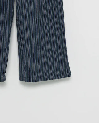 Slit Multi-Stripe Wide Easy Pants