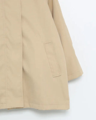 High-neck trench half coat