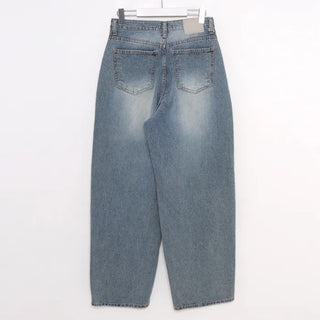 Wide denim pants