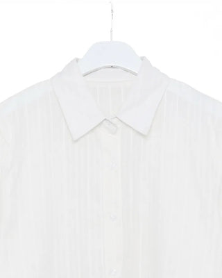 Color striped short-sleeved shirt