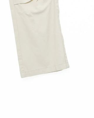 Ivory pleated cargo flare pants