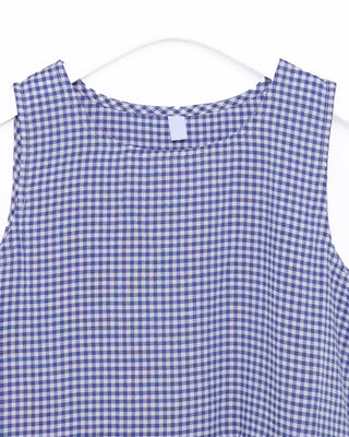 Side-button check dress