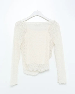 Sleeveless & Lace Long-Sleeve T-Shirt Set