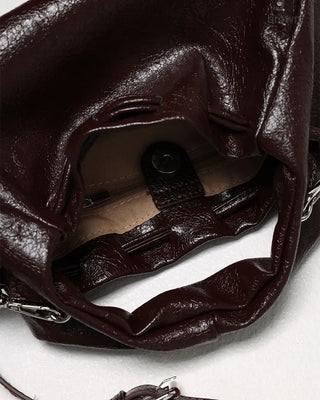 Gathered drawstring shoulder bag