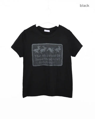 Rabbit graphic short-sleeved T-shirt