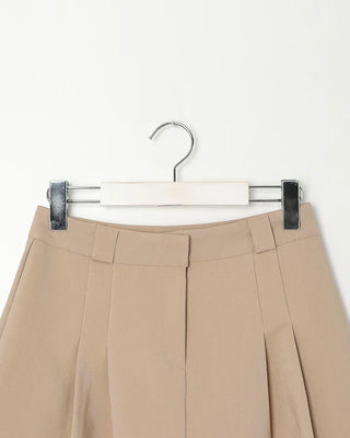 Basic pleated mini skirt