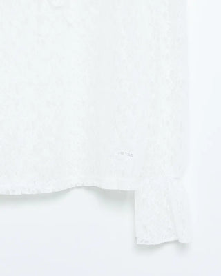 Frill neck sheer blouse