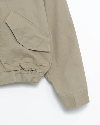 Stand-neck flap double-zip blouson