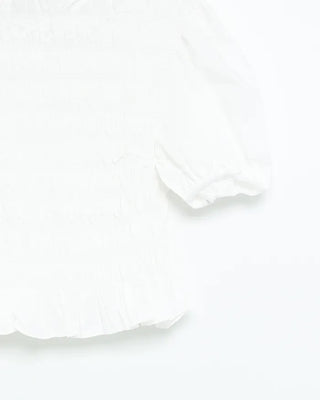 Smoked Frill Puff Blouse