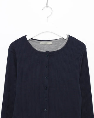 Layered Rib Cardigan