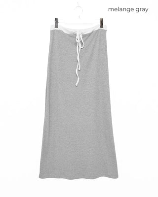 Two-tone string maxi skirt