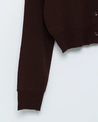 Round neck basic cardigan