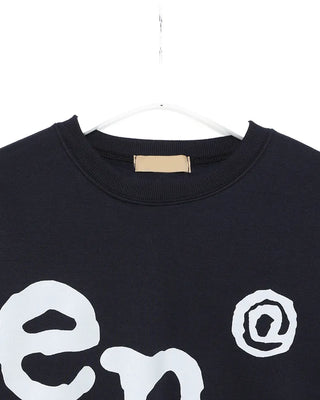 (Unisex) end lettering brushed fleece sweatshirt