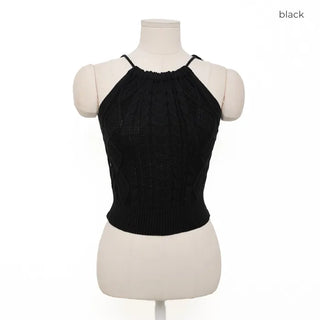 Sleeveless twist knit