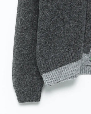 Color-blocked layered cardigan