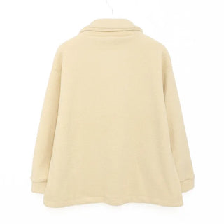 Round Collar Boucle Half Coat
