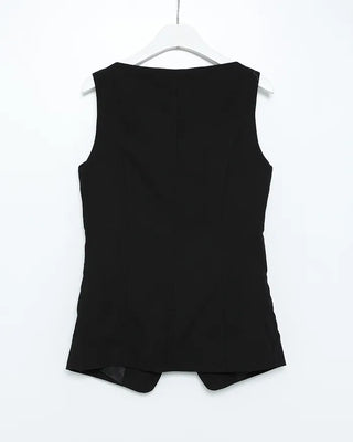 Boat neck linen vest