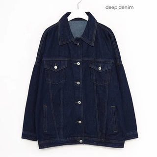 Oversized pocket denim jacket