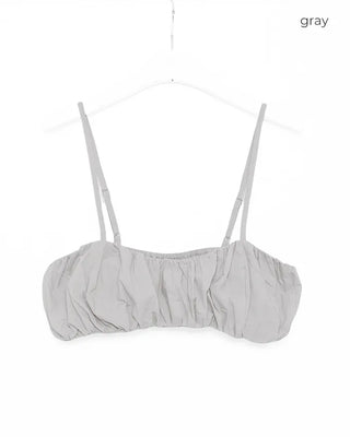 Shirred Cropped Bustier