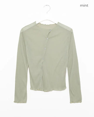 Asymmetrical sheer cardigan